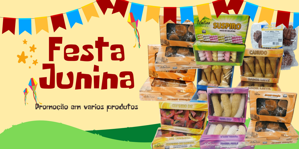 KIT COM 35 CAIXINHAS DE DOCES JUNINOS SORTIDOS